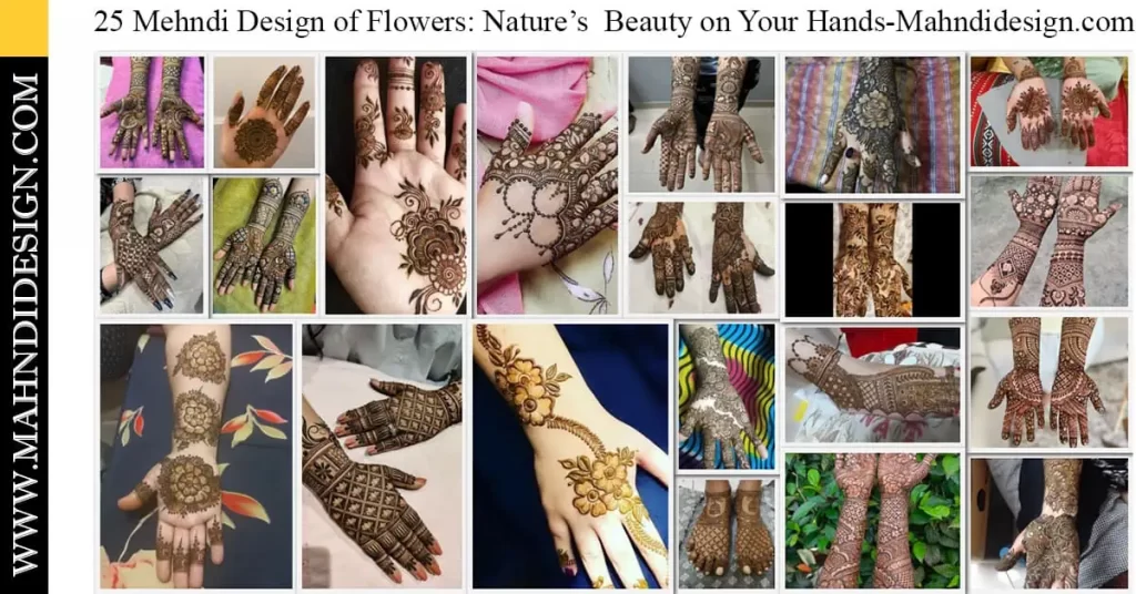 Mehndi Design of Flowers