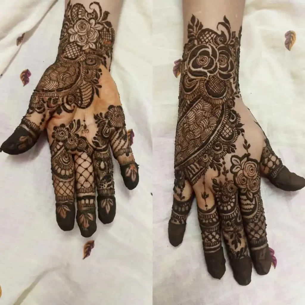 Mehndi Design of Flowers