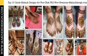 Circle Mehndi Designs for Foot